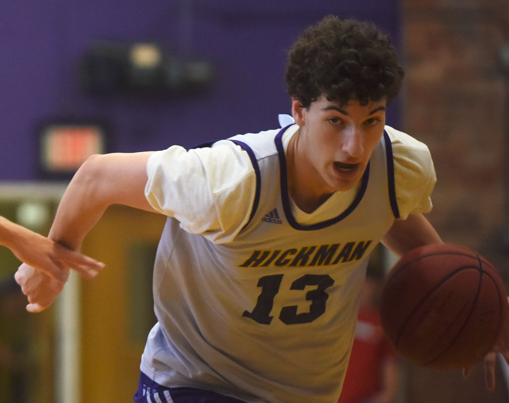 Jordan Rooney drives the ball down the court during the game